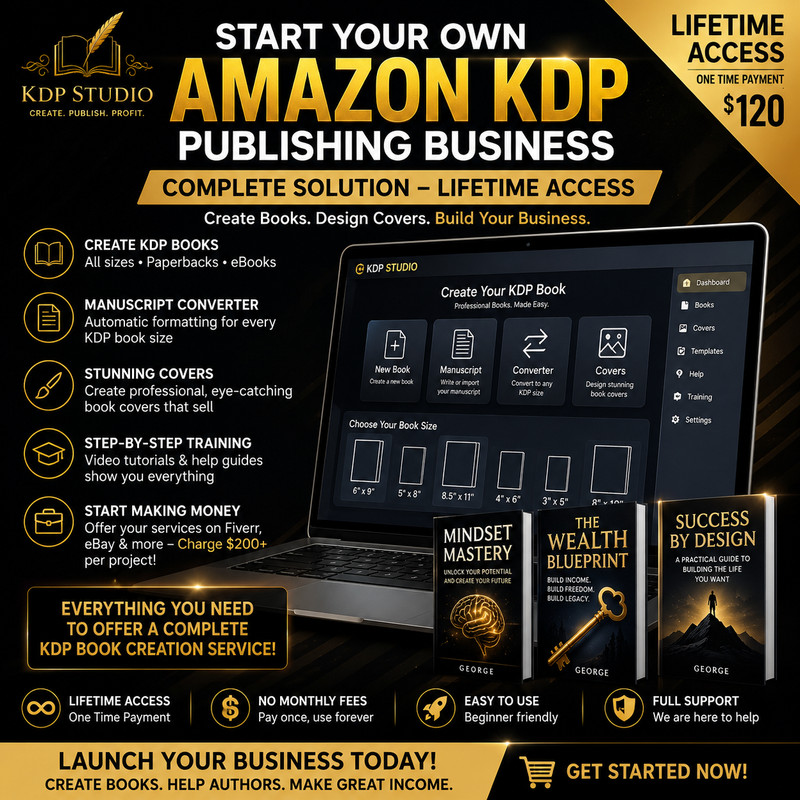 Start Your Own Amazon KDP Book Publishing Business – Lifetime Access Included!