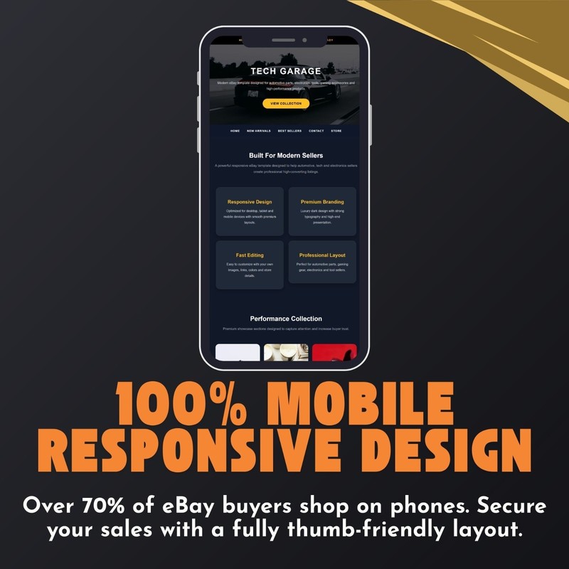 eBay HTML Template Responsive Automotive Tech Electronics Store Design 2026✅ gallery