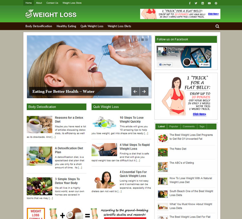 Weight Loss Tips Ready Made WordPress Website + Free Installation and Hosting