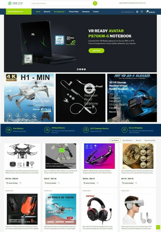 Turnkey Drop Shipping, Multi vendor and Affiliate website – Free Hosting