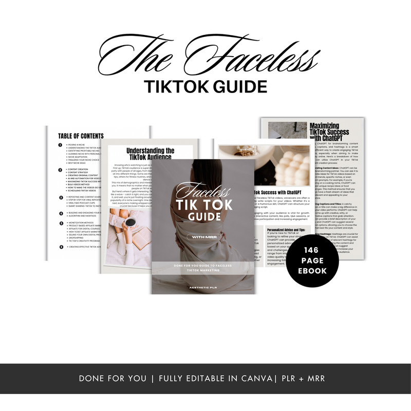 Faceless Digital Marketing Bundle with PLR & MRR | 8 Editable Canva Templates | gallery