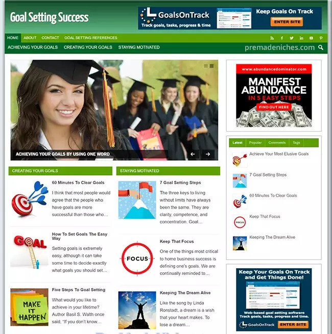 Goal Setting Blog Turnkey Website Business For Sale – Boost Your Success Today!