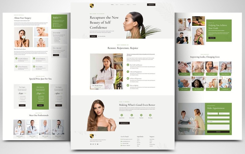 CUSTOM PROFESSIONAL WEBSITE FOR BEAUTY COSMETICS WELLNESS BRANDS WORDPRESS gallery