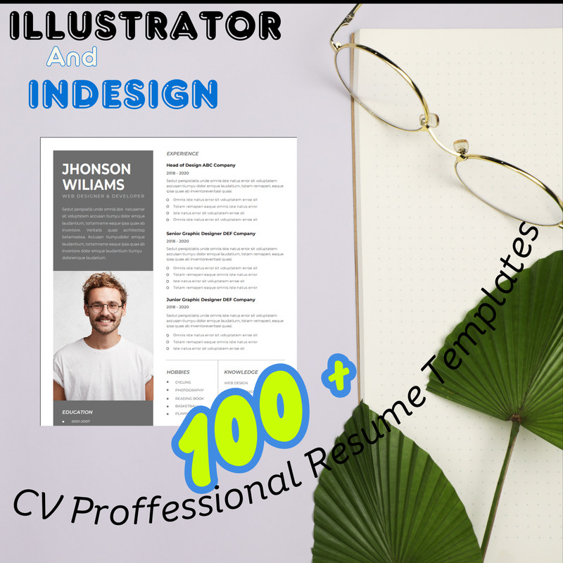Resume – Illustrator-In Design – Templates 100+ CV with Word, Eps & PDF & Bonus