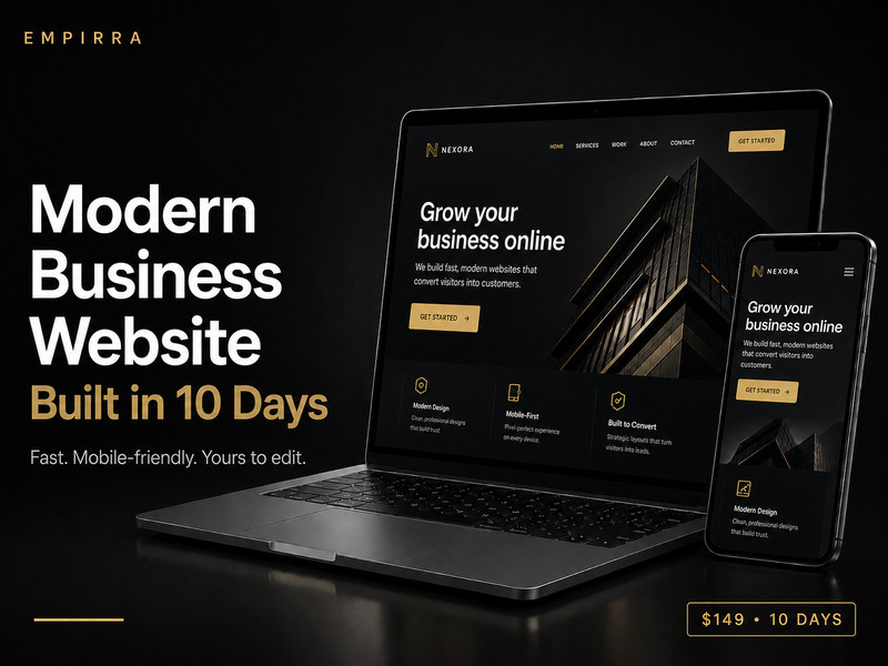 3 Page Small Business Website Design — Mobile Responsive, SEO, Google Maps