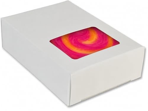Rectangle Window Soap Boxes White 50 Pack Handmade Elegant Artisan Weddings