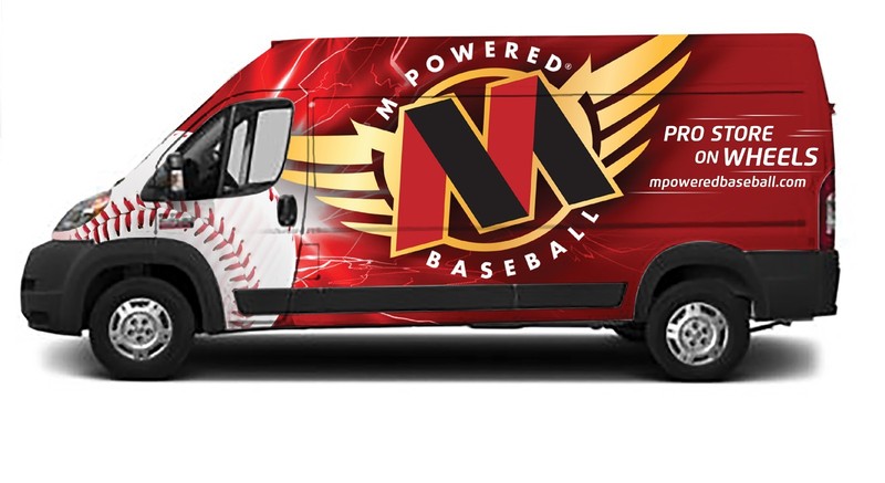 MOBILE BASEBALL STORE FULL PACKAGE WITH CUSTOM VAN AND PRO BASEBALL INVENTORY