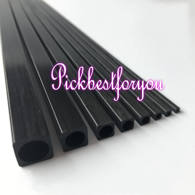 2PCS 7mm OD X 5.5mm ID x 500mm Carbon Fiber Square/Round Tube #Mk69-1 QL