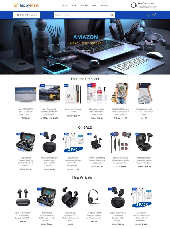 Online Store, Drop Shipping Affiliate Ecommerce Website + Free Hosting