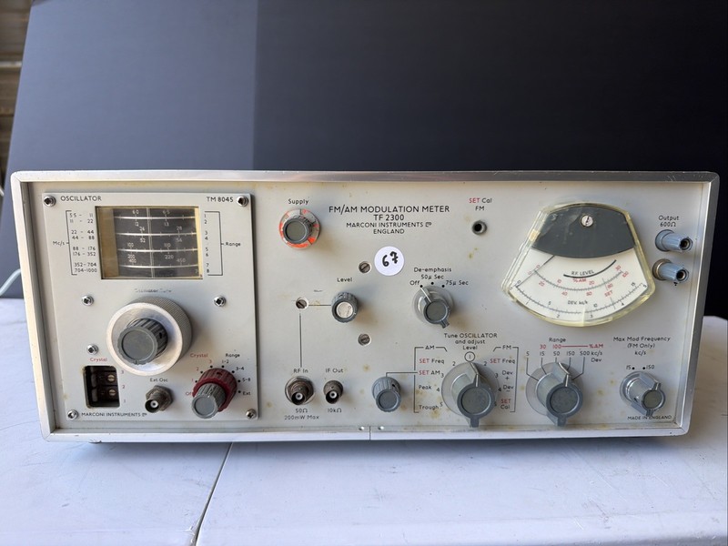 Marconi TF1100 FM AM Modulation Meter Oscillator Vintage Lab Untested A.7