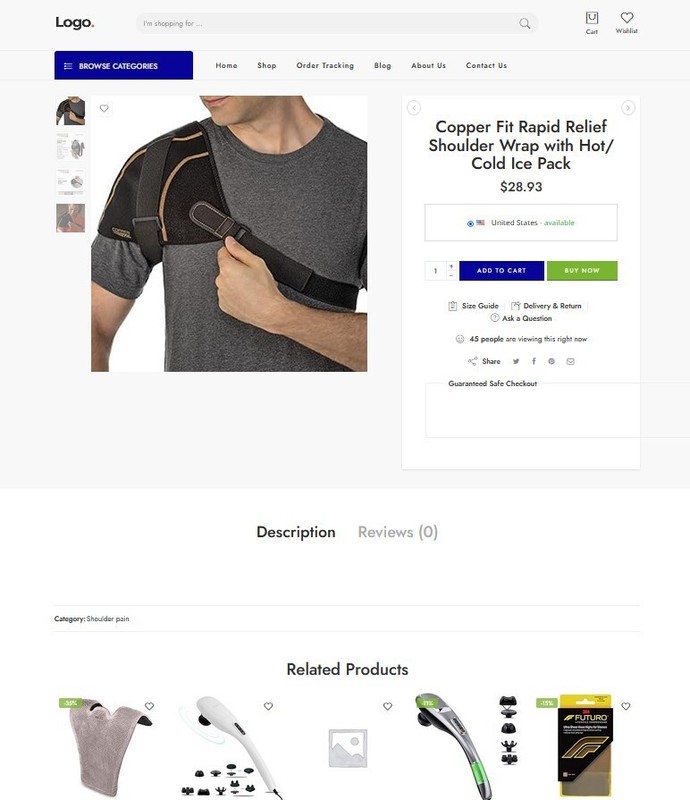 Drop shipping / Affiliate Ecommerce Business Website, Pain Relief Products gallery