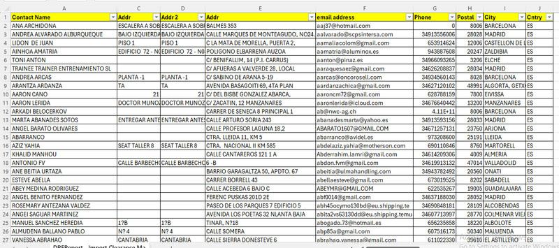 500K SPAIN Customers Email Database – B2C Contact leads list (Excel file) gallery