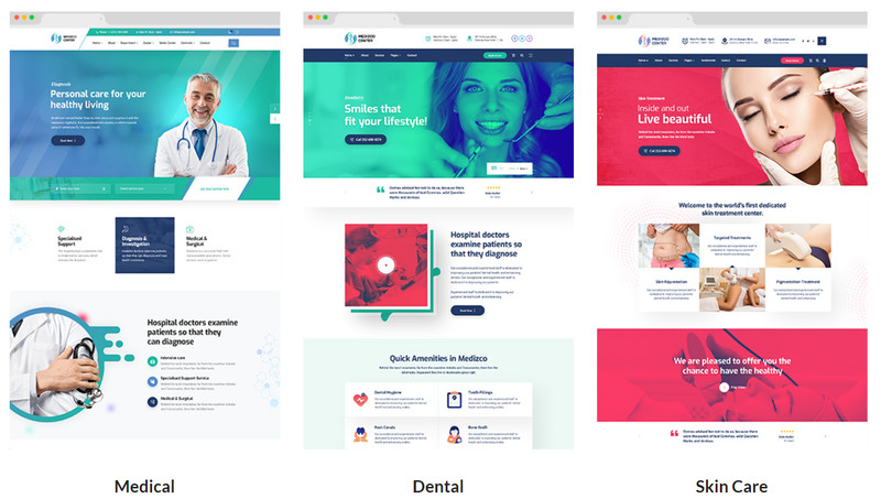 Medical, Dental HEALTH CARE CLINIC WEB SITE DESIGN Pages Free Domain Hosting SSL gallery