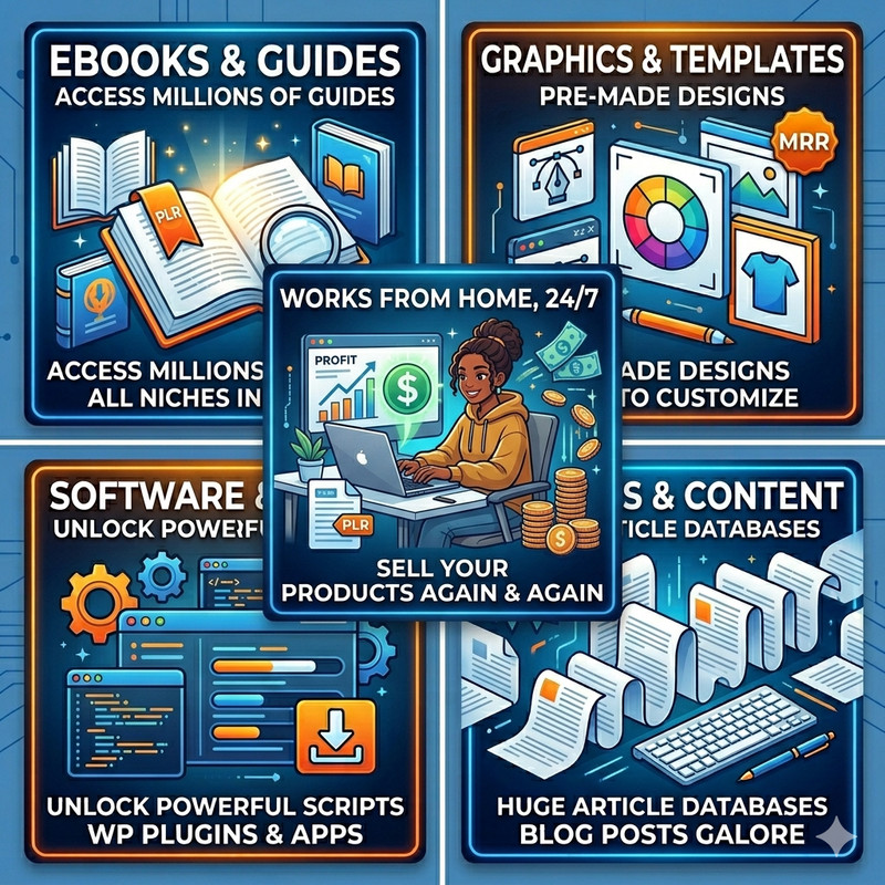 100+ MILLION PLR MRR Digital Products Bundle - Resell for 100% Profit! Passive gallery