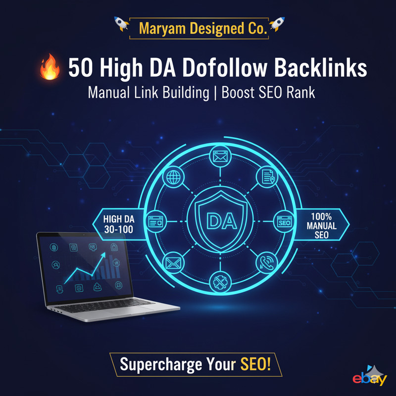 50 High DA Dofollow Backlink | DA 30-100 | Manual Link Building | Boost SEO Rank