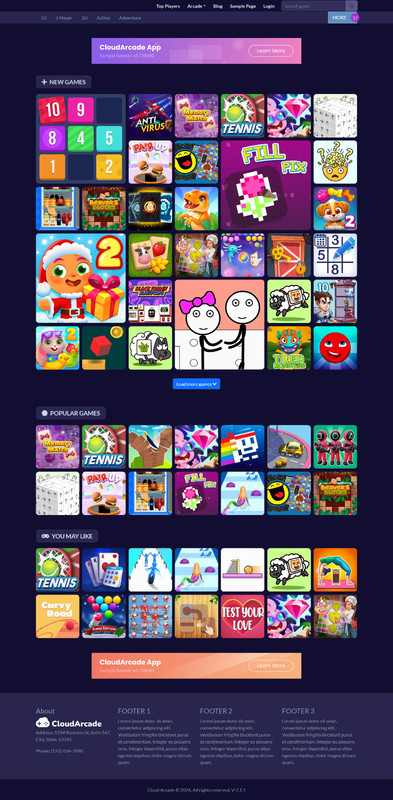 GameCloud - HTML5 Web Game Portal CMS | PHP Gaming Website Project + Support gallery