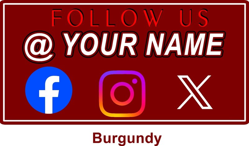 Car and Truck Door Magnets Signs Social Media @Your Company Many Colors 12"x24" gallery
