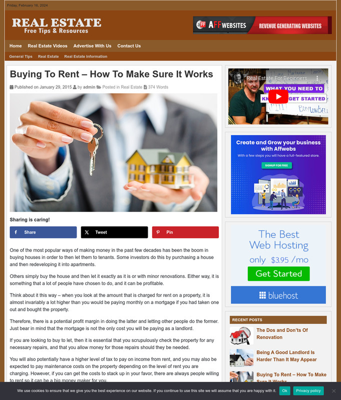 REAL ESTATE Website Business For Sale - Work From Home & Easy To Manage Website gallery