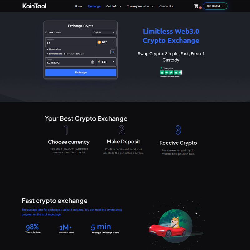 Easy Auto Swap Dex Crypto Exchange Website Turnkey Business Opportunity No KYC!