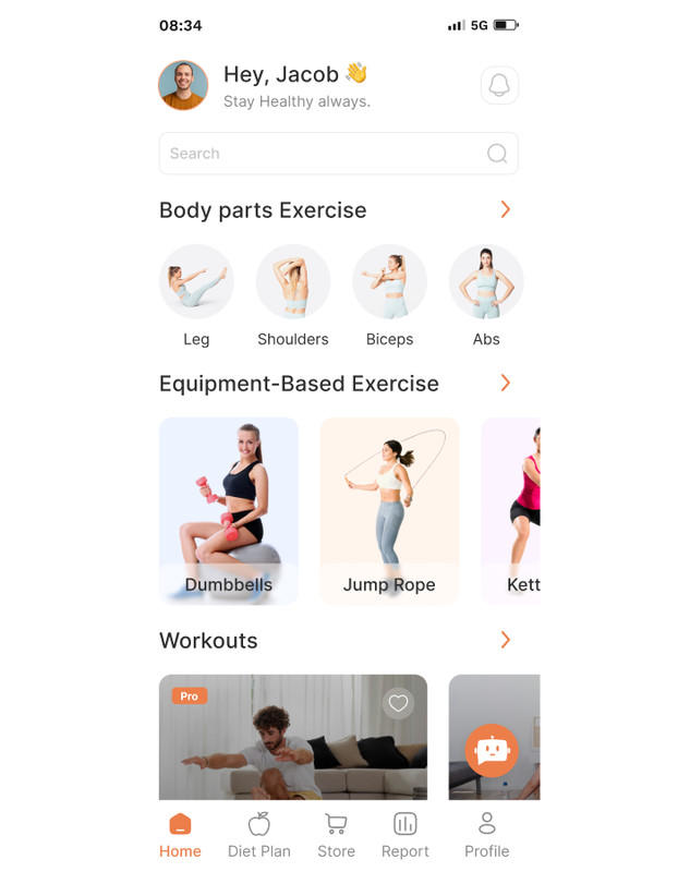 FitCoach - Fitness Flutter App | AI Fitness Assistant | Android + iOS | Laravel gallery