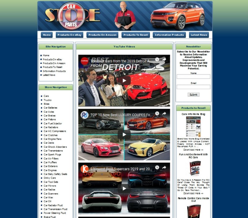 CAR PARTS BUSINESS WEBSITE FOR SALE
