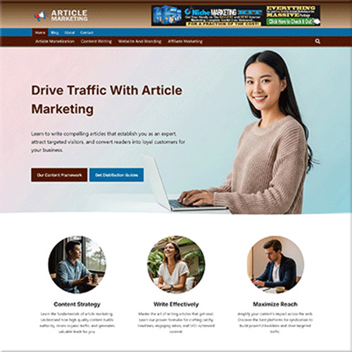 Turnkey Article Marketing Website