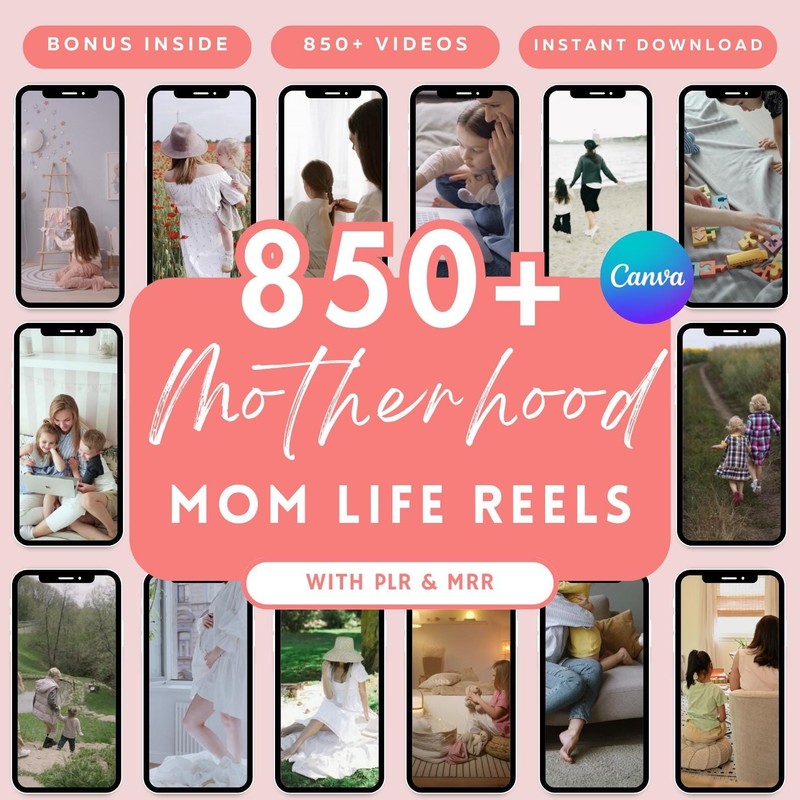 850+ Faceless Motherhood Reels Bundle with MRR