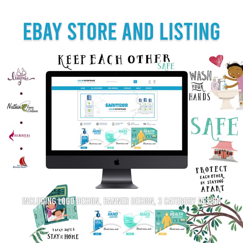 Ebay Listing Template Store Responsive Auction Compliant 2021 Design Html & LOGO gallery