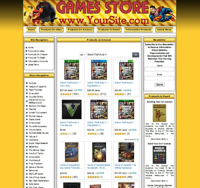 Online Video Games Store - Custom Designed Website Business For Sale gallery