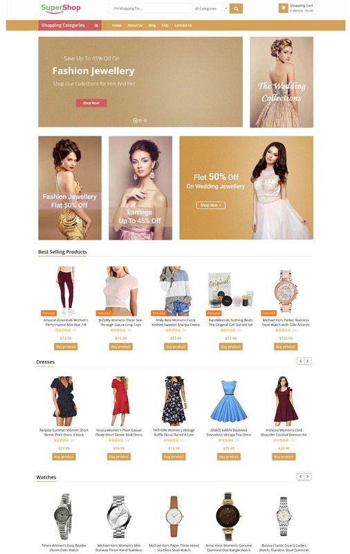 Multi-Vendors Amazon, Ali, eBay Affiliate eCommerce Website + Free Hosting