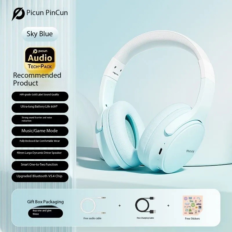 Pincun Queen Over-Ear Bluetooth Wireless Women’s Headset with Noise Cancellation