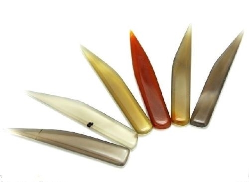 2PCS Gold and Sliver Burnisher Polishing Agate Knife #M1500 QL