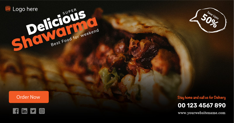 Delicious Shawarma Social Media Marketing Templates gallery