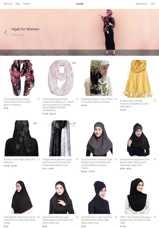 Hijab Store Website – eCommerce + Amazon Affiliate