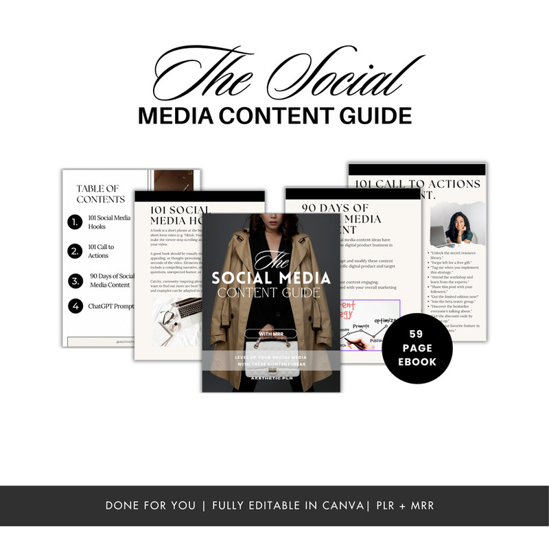 Faceless Digital Marketing Bundle with PLR & MRR | 8 Editable Canva Templates | gallery