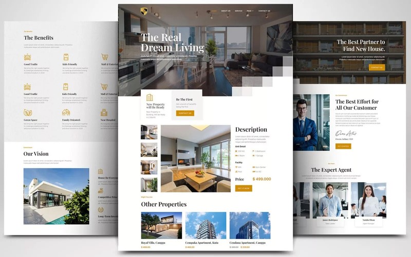 PROFESSIONAL CUSTOM WEBSITE FOR REAL ESTATE AGENCY & REAL ESTATE AGENT WORDPRESS gallery