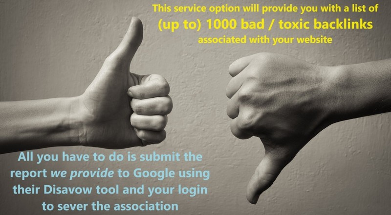 [SEO Detox] BAD + Toxic + Spammy Backlinks Disavow Service