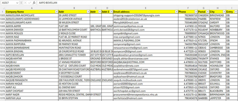 500K UK Customers Email Database – B2C Contact leads (Excel Instant Download) gallery