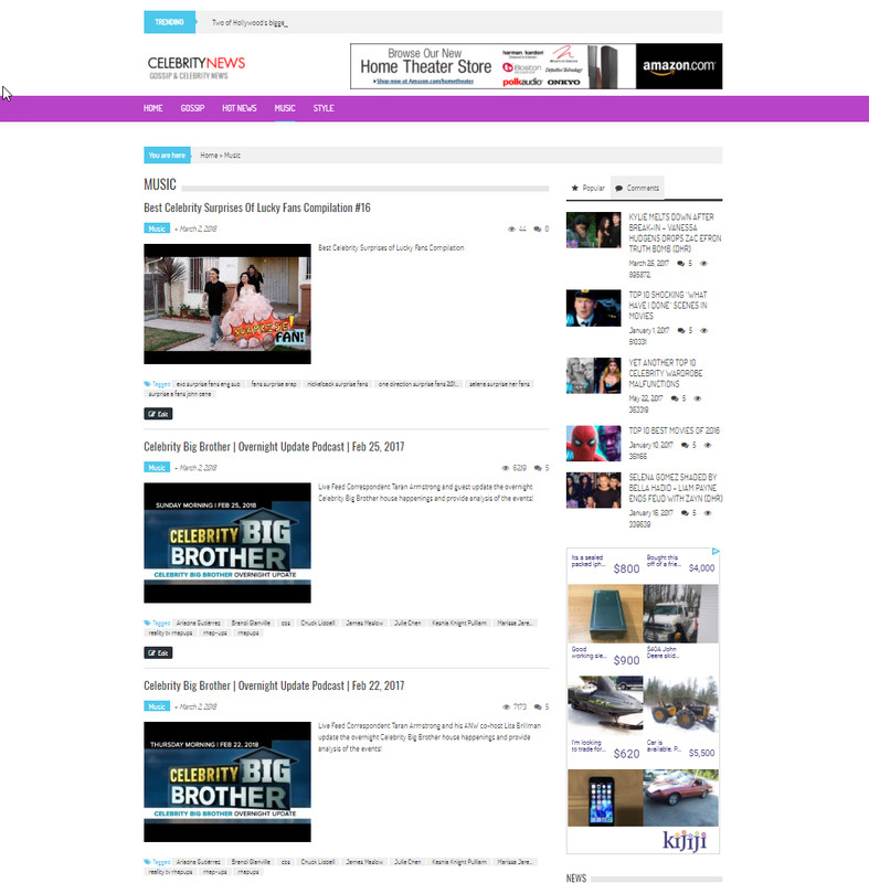 🥇 Established WordPress Celebrity News Website - Autopilot, Easy Customization gallery