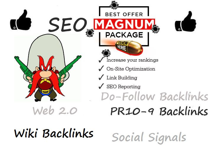 Magnum SEO with Wiki Links, High PR , WEB 2.0 High PA DA etc, plus 30 days Ping.