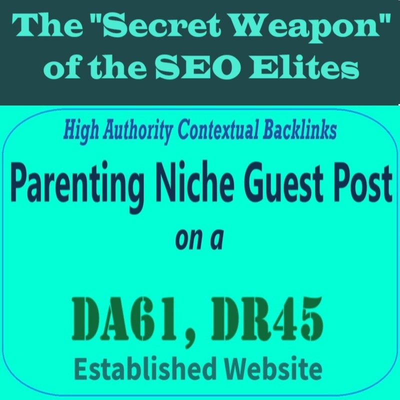 Premium SEO Guest Post on my DA60+ Parenting Blog with Dofollow backlink