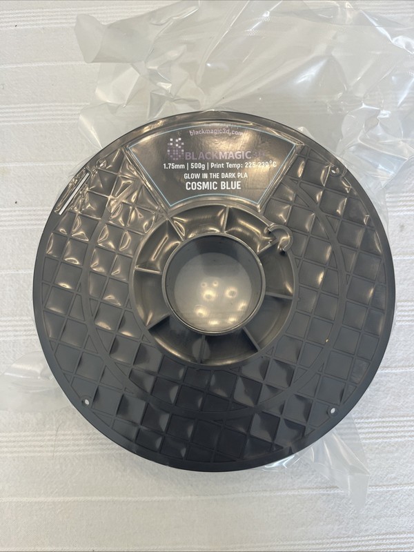 printing Filament Black Magic 3-D Glow In The Dark Cosmic Blue 1.75 500 G