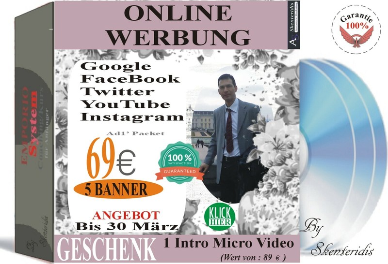 Create ads create ads on social media 5 banner 69eur + 1 micro video gallery