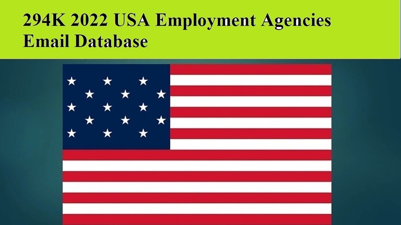 294K USA 2022 Employment Agencies Email Database Sales Leads List Marketing