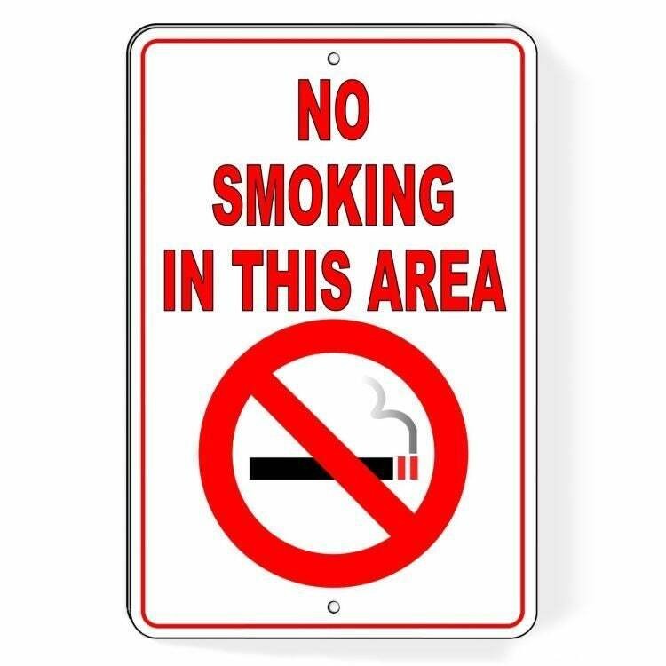 No Smoking In This Area Sign / Decal Sns03 No Smoking Symbol / Magnetic Sign