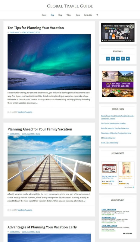 [NEW DESIGN] * TRAVEL VACATION * store website business for sale AUTO CONTENT! gallery
