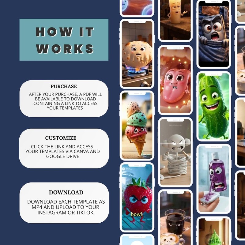 1200+ AI Talking Object Videos | Viral Reels Bundle PLR MRR | Faceless Content gallery