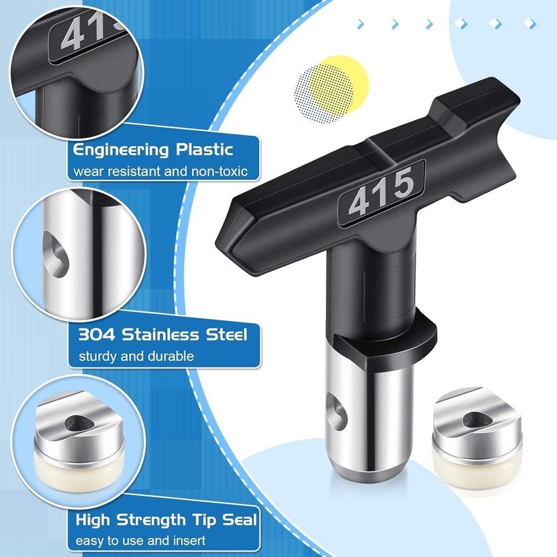 10 Pcs Reversible Airless Spray Tips Set 109 209 211 311 315 415 417 515 517 ... gallery