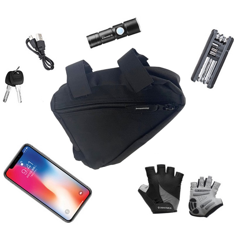 Bike Bag Bicycle Triangle Bag Adjustable Storage Triangle Saddle Frame Portable