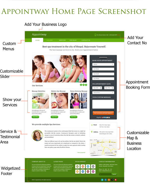 Business Website with Appointment Booking System for Beauty Salons, Doctors gallery